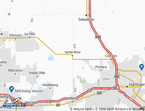 Mapa MICHELIN Santa Rosa - ViaMichelin