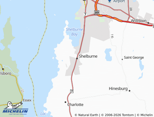 Mappa MICHELIN Shelburne - ViaMichelin