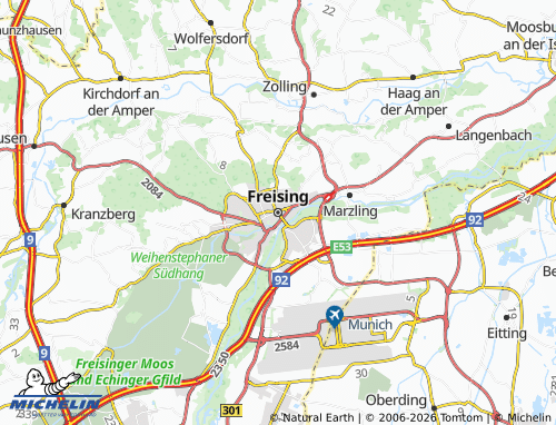MICHELIN Freising map - ViaMichelin