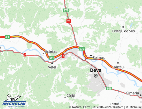 Mappa MICHELIN Mintia - ViaMichelin