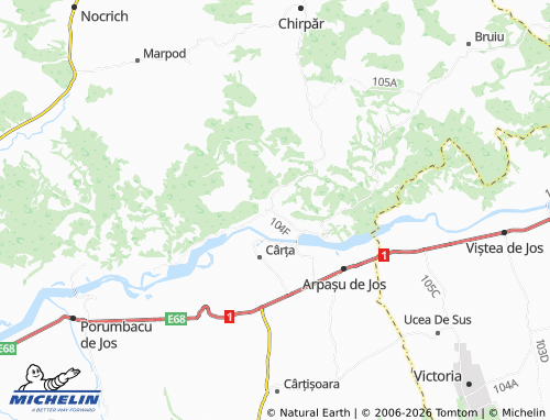 MICHELIN Noul Român map - ViaMichelin