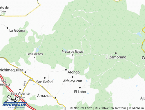 Mapa MICHELIN Presa de Rayas - ViaMichelin