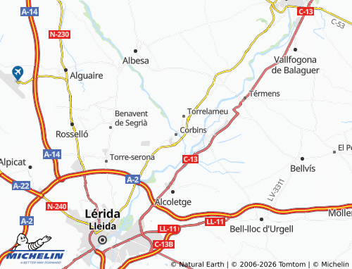 MICHELIN Corbins map - ViaMichelin