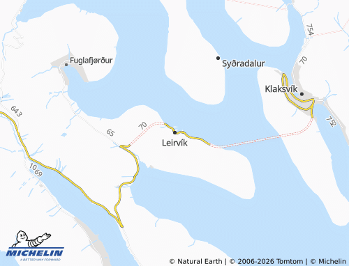 Carte MICHELIN Leirvík - ViaMichelin