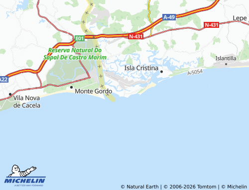 MICHELIN-Landkarte Isla Canela - ViaMichelin