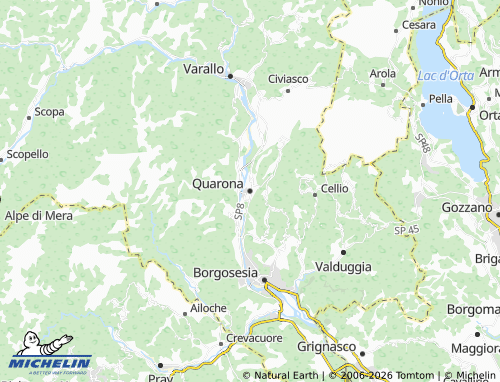 Mapa MICHELIN Quarona - ViaMichelin
