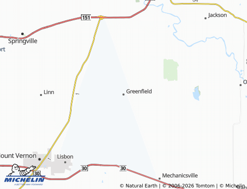 Kaart MICHELIN Greenfield - ViaMichelin