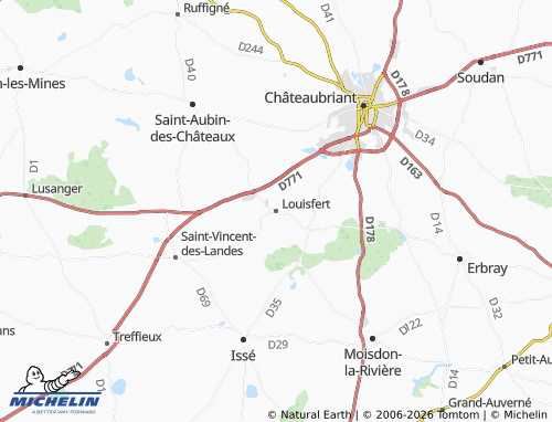 Carte MICHELIN Louisfert - ViaMichelin