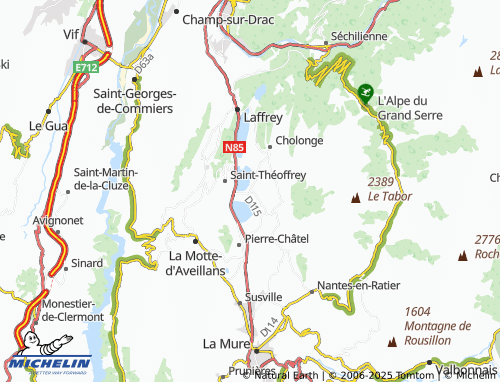 MICHELIN-Landkarte Les Théneaux - ViaMichelin