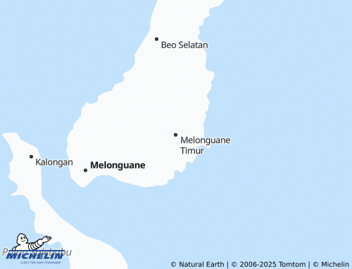 MICHELIN Melonguane Timur map - ViaMichelin