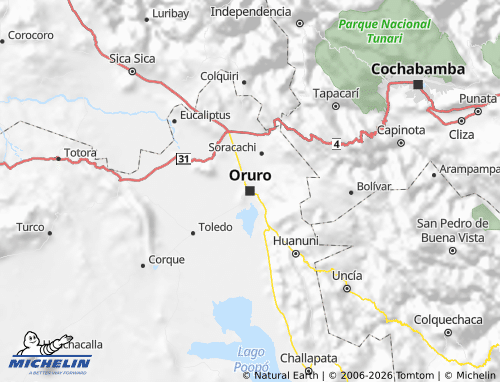 Mapa MICHELIN Oruro - ViaMichelin
