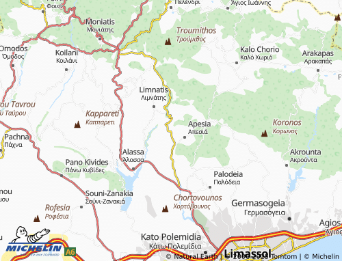 MICHELIN Korfi map - ViaMichelin