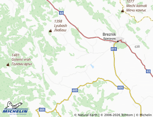 MICHELIN Sadovik map - ViaMichelin