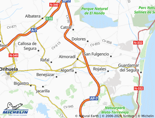 Mapa MICHELIN Almoradí - ViaMichelin