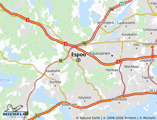 Mapa MICHELIN Espoo - ViaMichelin