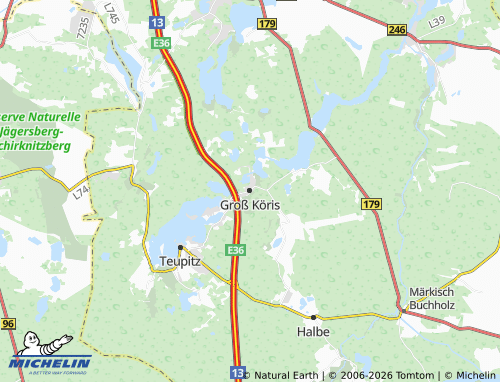 MICHELIN Groß Köris map - ViaMichelin