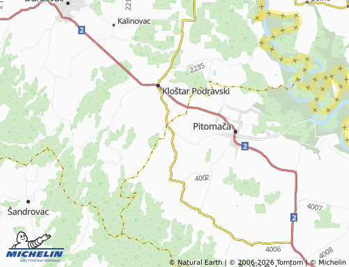 Mapa MICHELIN Dinjevac - ViaMichelin