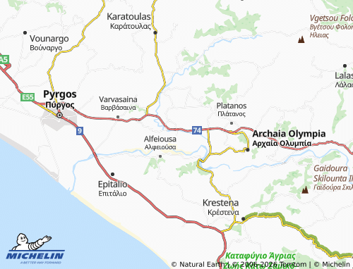 Carte MICHELIN Kato Strefi - ViaMichelin