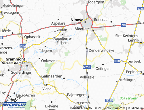 MICHELIN Nieuwenhove map - ViaMichelin