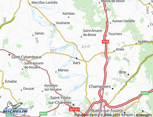 Mappa MICHELIN Vars - ViaMichelin