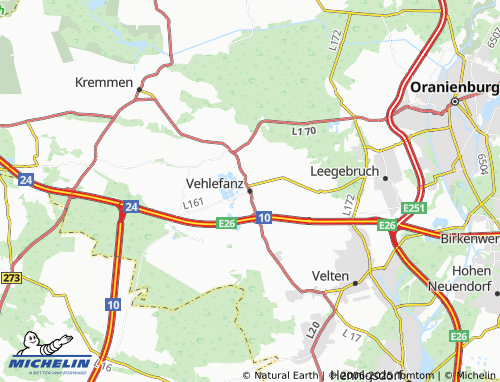 MICHELIN Vehlefanz map - ViaMichelin