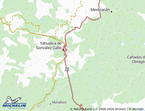 MICHELIN-Landkarte Yahualica de - ViaMichelin
