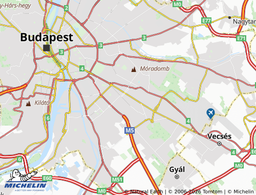 MICHELIN 19. Kerület map - ViaMichelin