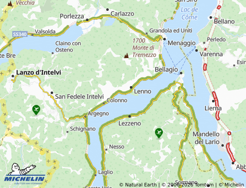 Kaart MICHELIN Ossuccio - ViaMichelin