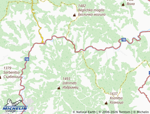 MICHELIN Gabrovnitsa map - ViaMichelin