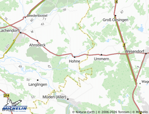 MICHELIN Hohne map - ViaMichelin