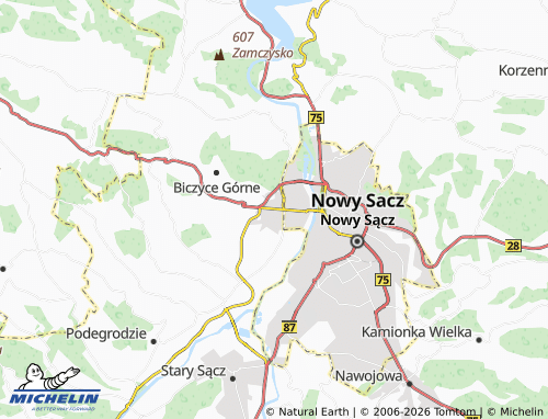 MICHELIN Chełmiec map - ViaMichelin