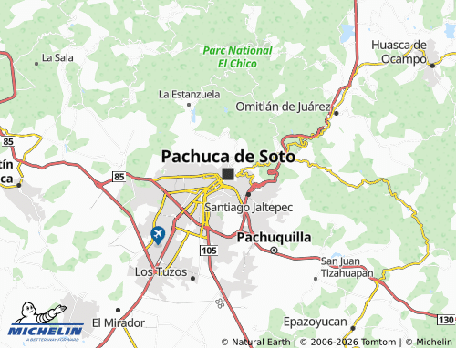 MICHELIN-Landkarte Pachuca de Soto - ViaMichelin