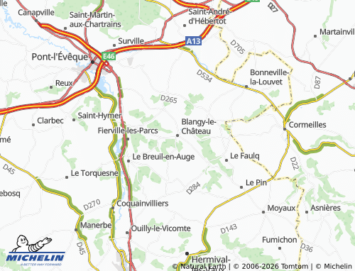 MICHELIN Blangy-le-Château map - ViaMichelin