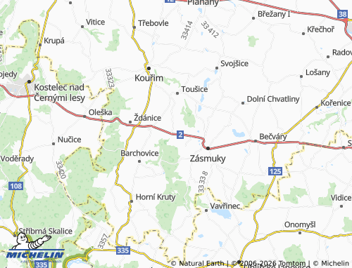 Mapa MICHELIN Doubravčany - ViaMichelin