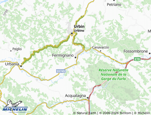 Mappa MICHELIN Fermignano - ViaMichelin