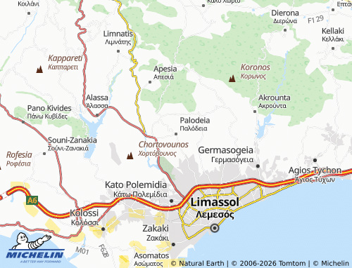 Mapa MICHELIN Palodeia - ViaMichelin