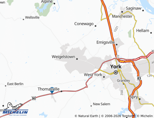Mappa MICHELIN Weigelstown - ViaMichelin