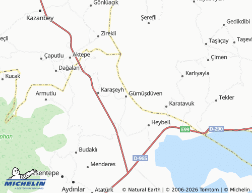 Mappa MICHELIN Gümüşdüven - ViaMichelin