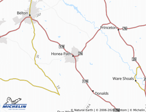 Carte MICHELIN Honea Path - ViaMichelin