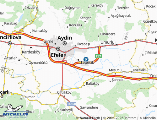 MICHELIN Tepecik map - ViaMichelin