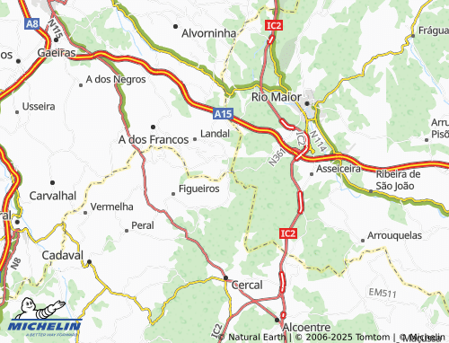 Carte MICHELIN Casais da Serra - ViaMichelin