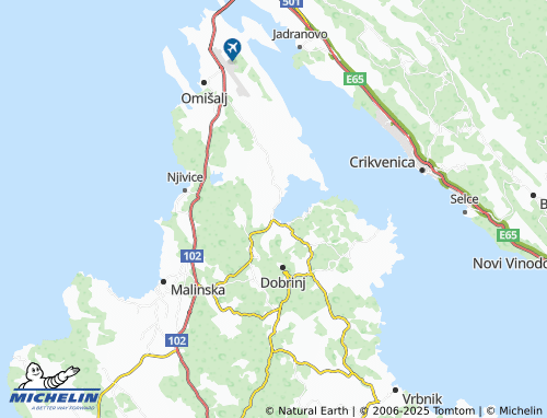 MICHELIN Čižići map - ViaMichelin