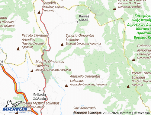 MICHELIN Vresthena map - ViaMichelin