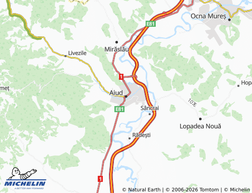Kaart MICHELIN Aiud - ViaMichelin