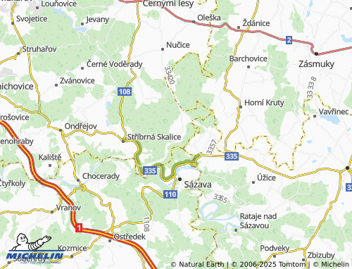 MICHELIN Vlkančice map - ViaMichelin