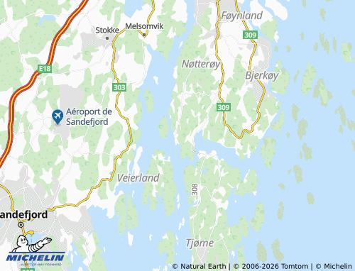 Mapa MICHELIN Tenvik - ViaMichelin