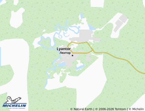 MICHELIN-Landkarte Lyantor - ViaMichelin