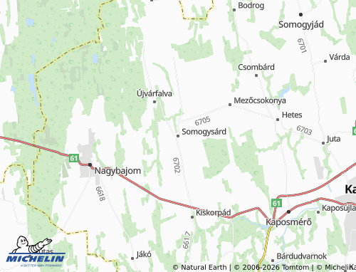Mapa MICHELIN Somogysárd - ViaMichelin