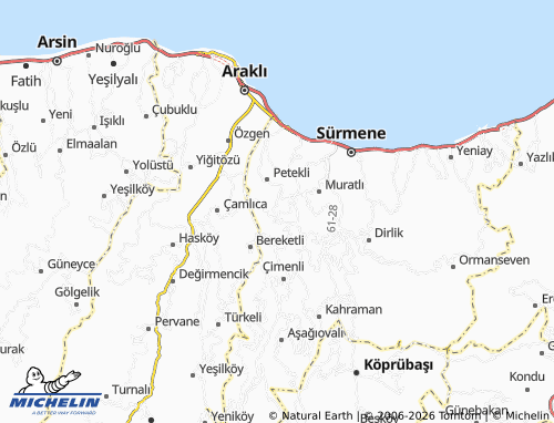 MICHELIN Üzümlü map - ViaMichelin