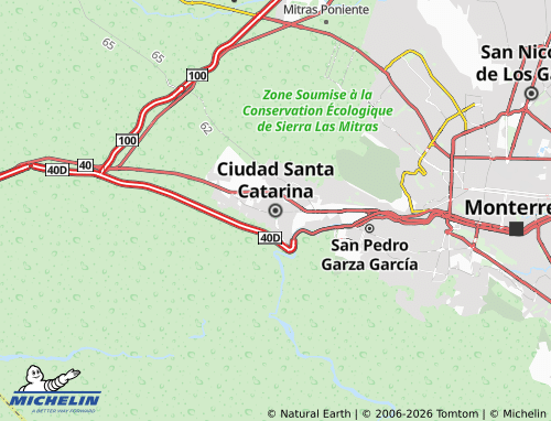 MICHELIN Ciudad Santa Catarina map - ViaMichelin